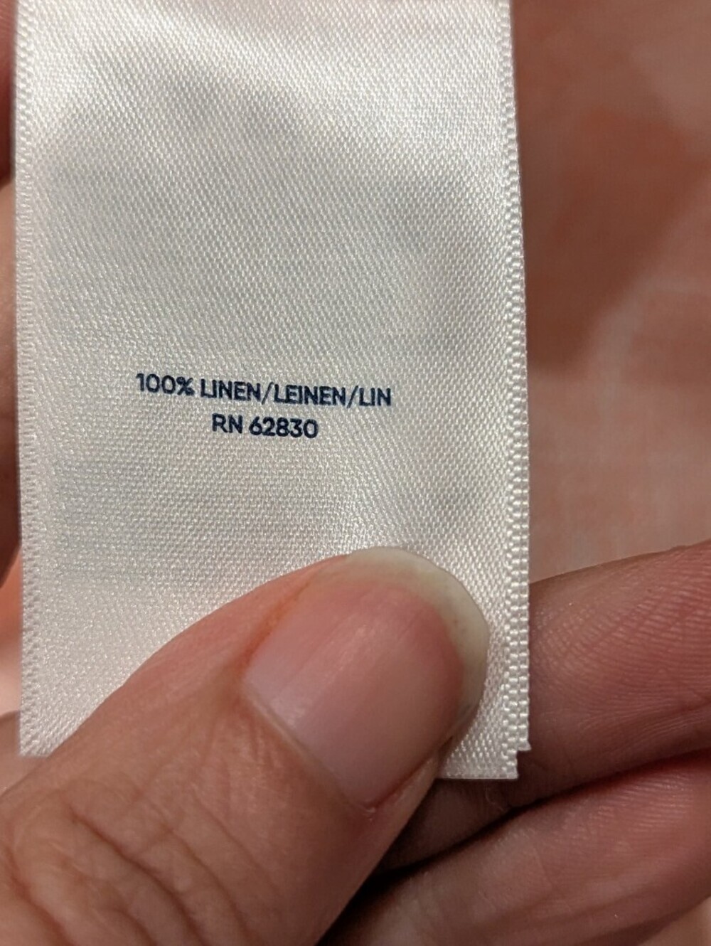 Lands' End Peach and White Linen Dress - Picture 6 of 8